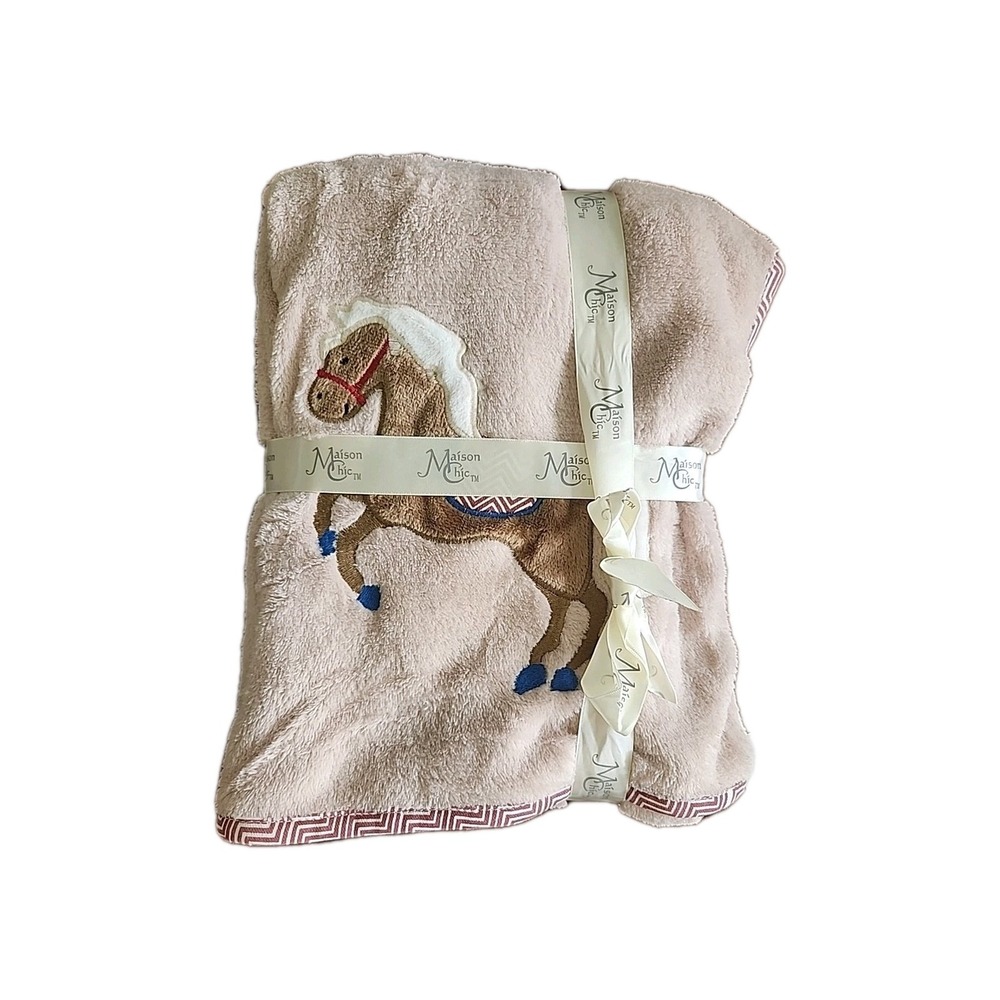 SOFT!!! Mason Chic -- Carson The Colt-- Plush Baby Blanket Cowboy/ Cowgirl‎ NEW!